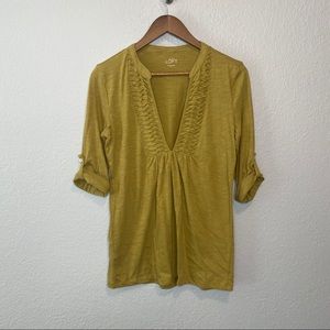 LOFT | Olive V-Neck‎ Top